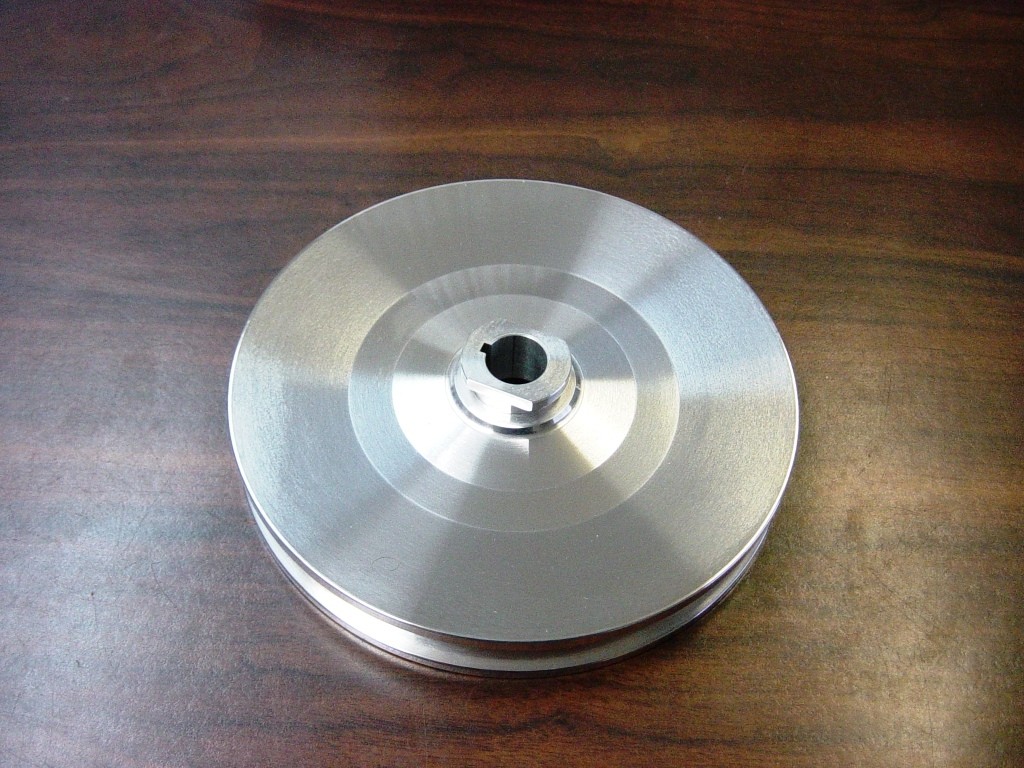 PLP-1 C  Polished 1965-1975 Pontiac Power Steering Pulley,  all v8  (non-ac 65-69)